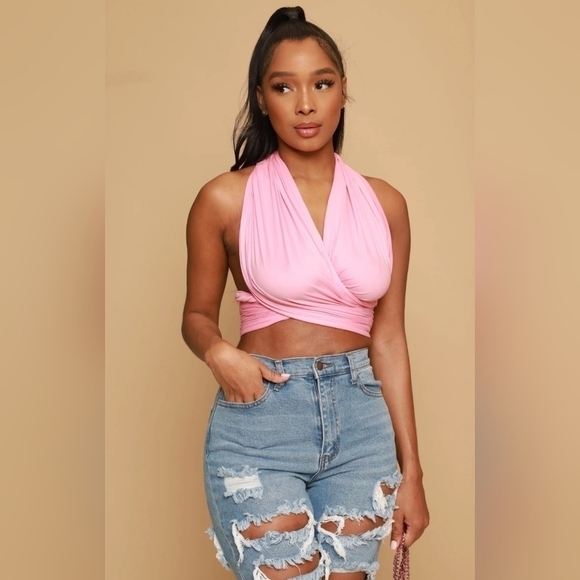 Tops - Puzzler Multi Way Wrap Top *Candy Pink* NEW!!Sexy!!